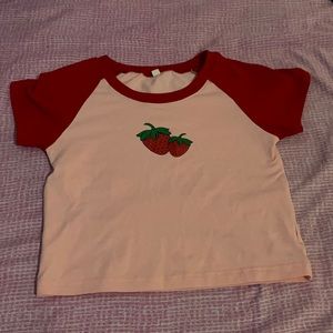 Strawberry print tee
